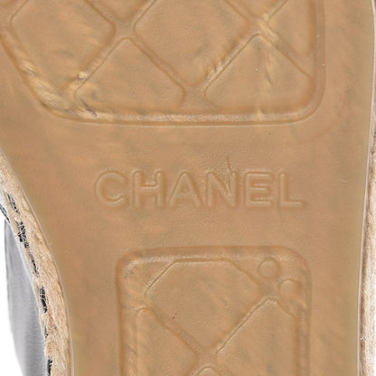Chanel Lambskin CC Espadrilles 36 Black 6 of 11