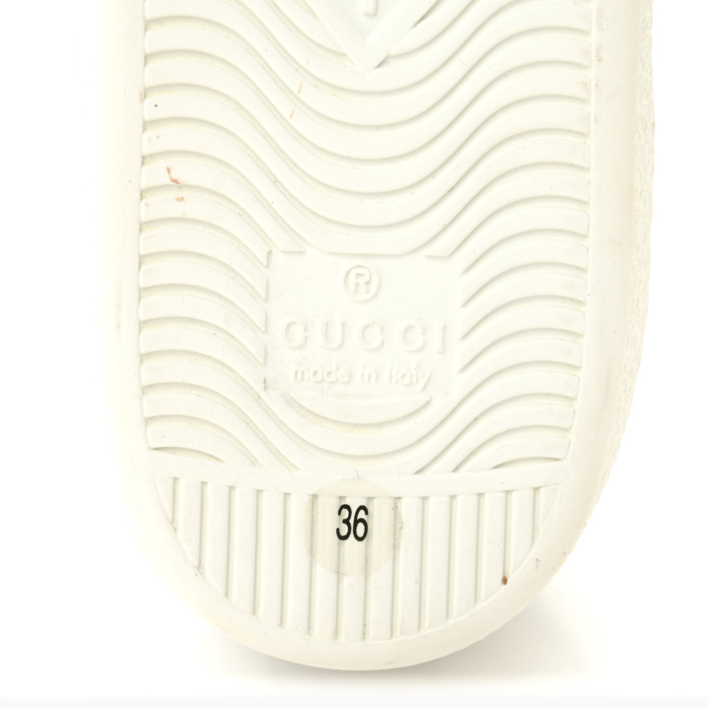 Calfskin Sequins Web Game Logo Womens Ace Sneakers 36 White