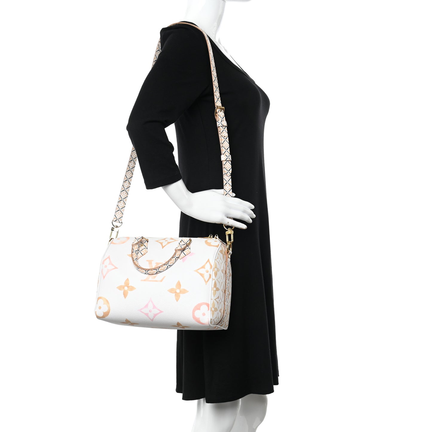 Monogram Giant By The Pool 2.0 Speedy Bandouliere 25 Beige