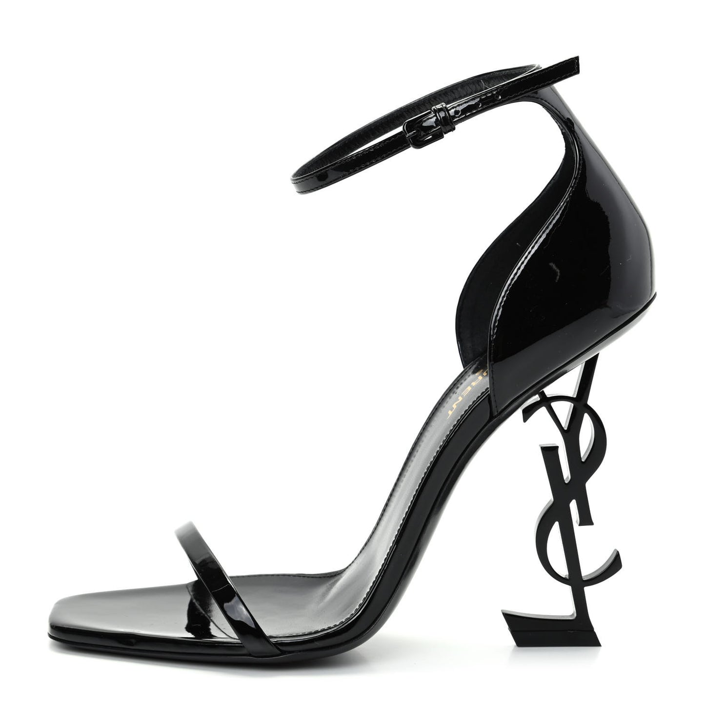 Patent Calfskin Opyum Sandals 39.5 Black