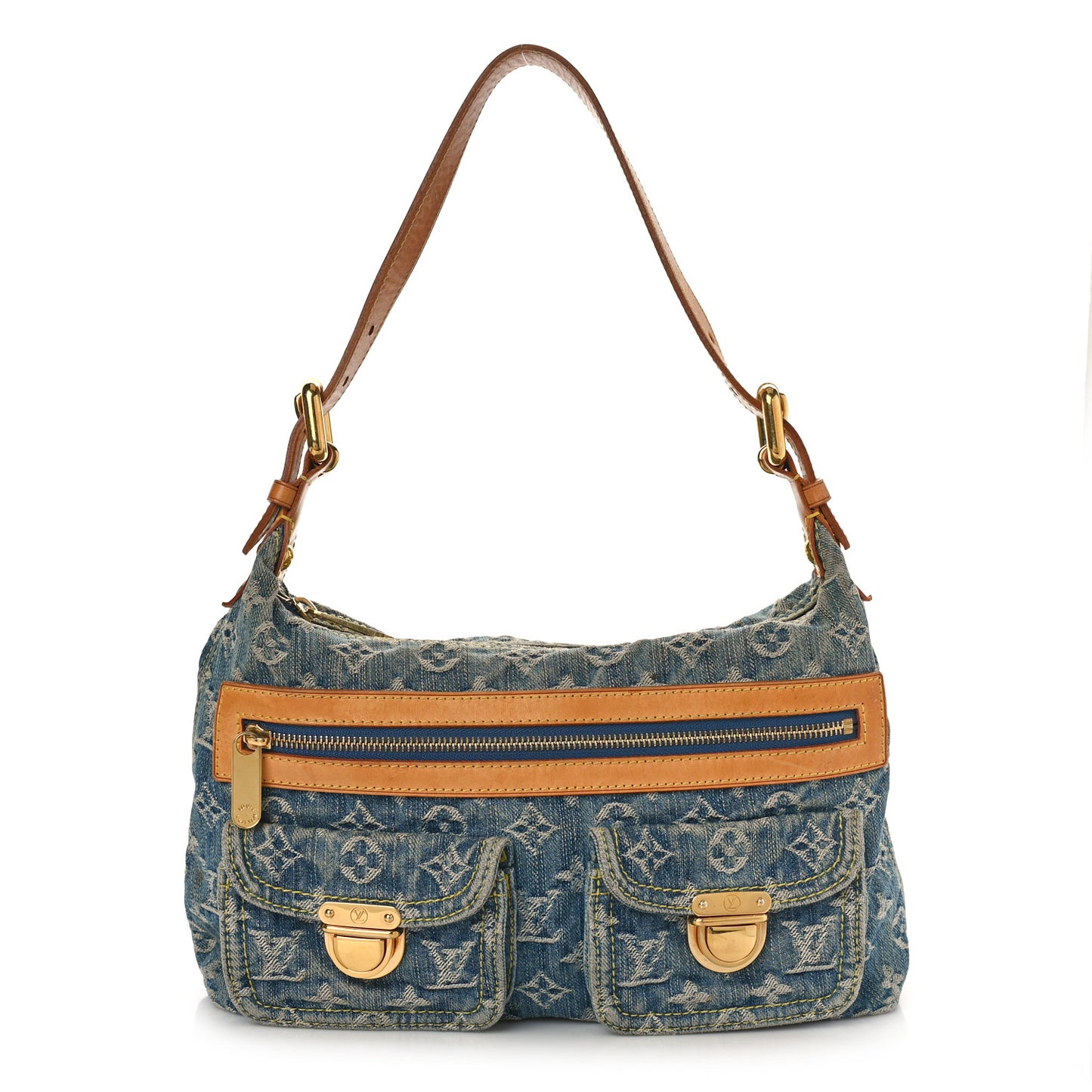 Monogram Denim Baggy PM Blue