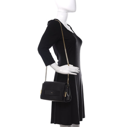 Chloe Lambskin Medium Elle Chain Clutch Black 2 of 13