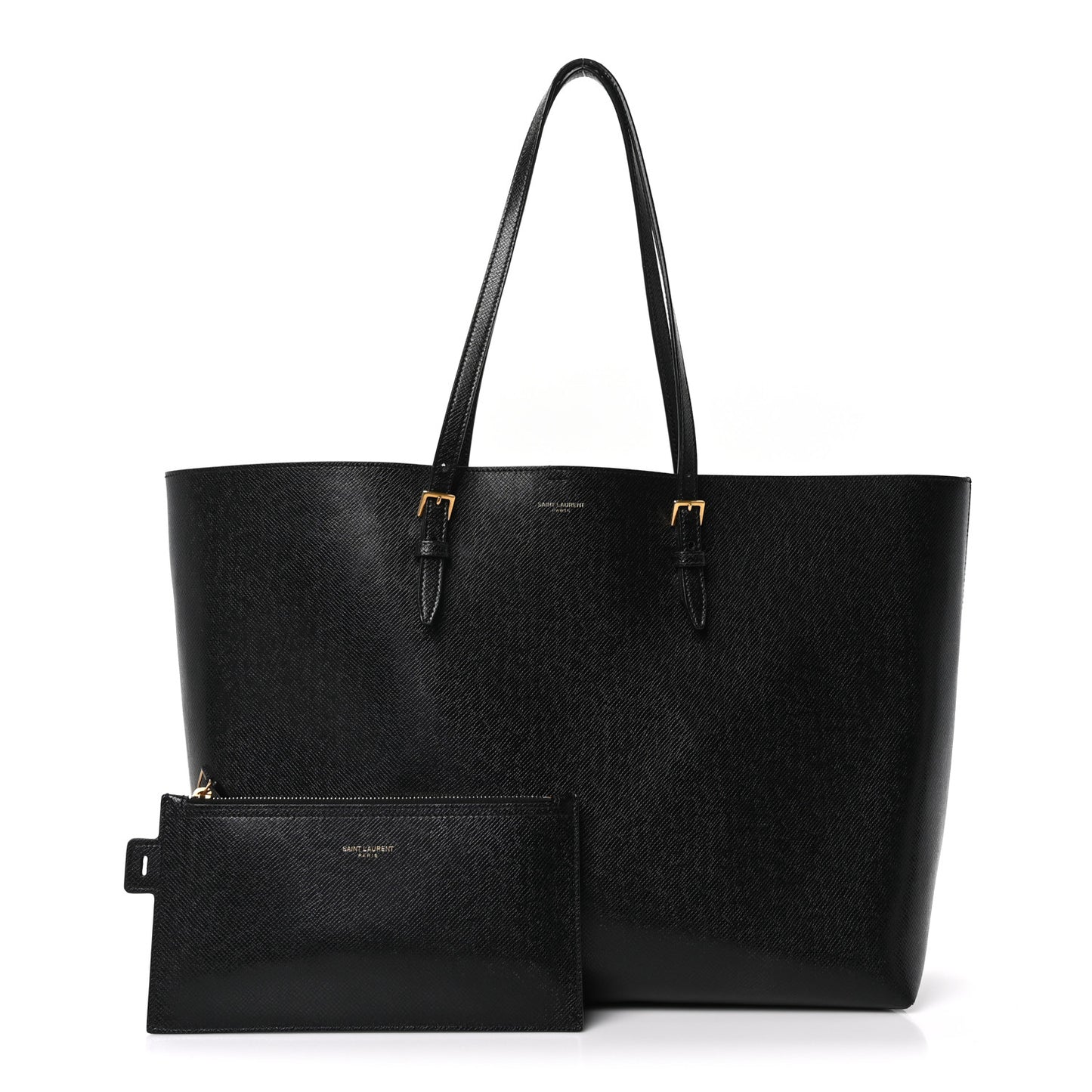 Calfskin Large Shopping Tote Black