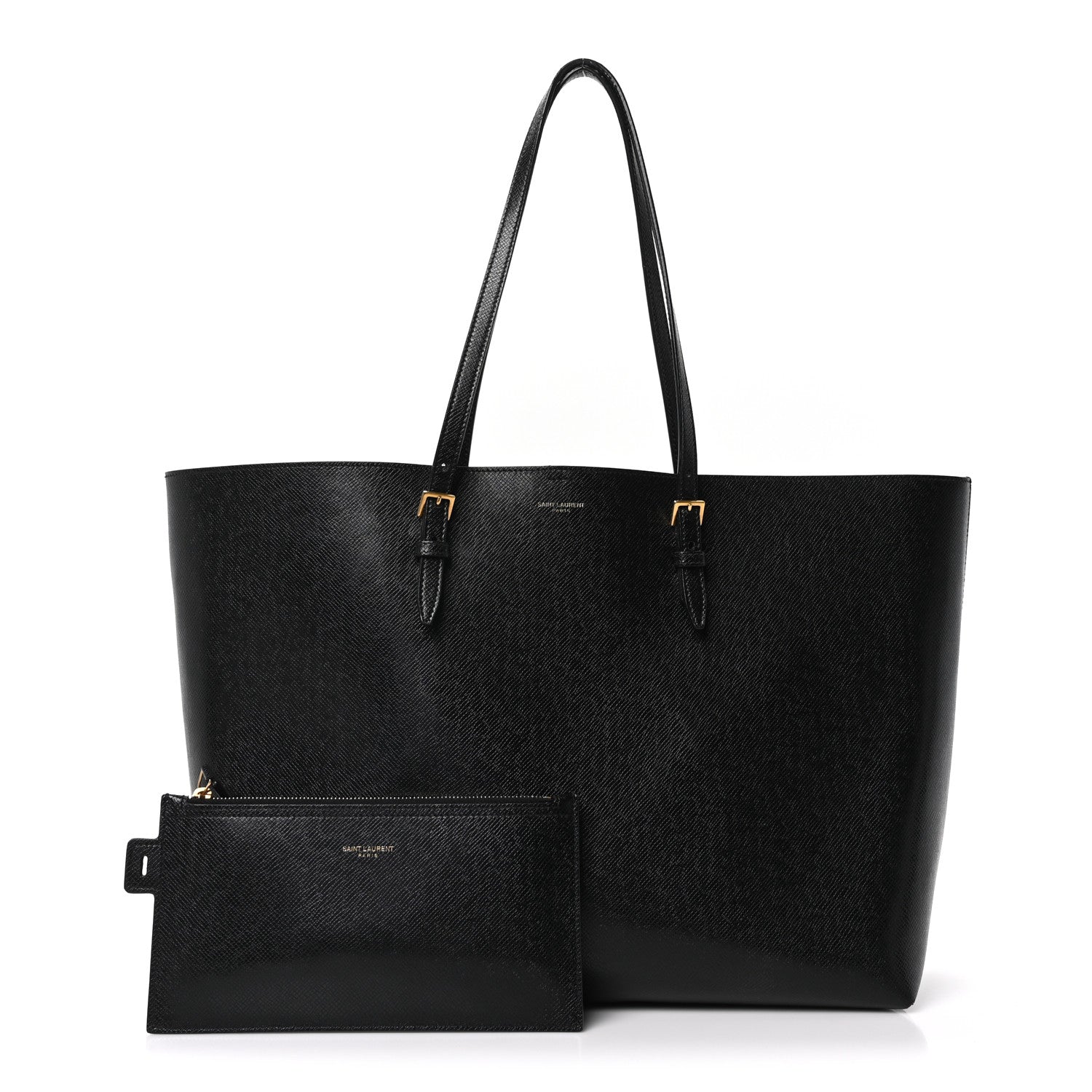 Saint Laurent Calfskin Large Shopping Tote Black 3 of 11