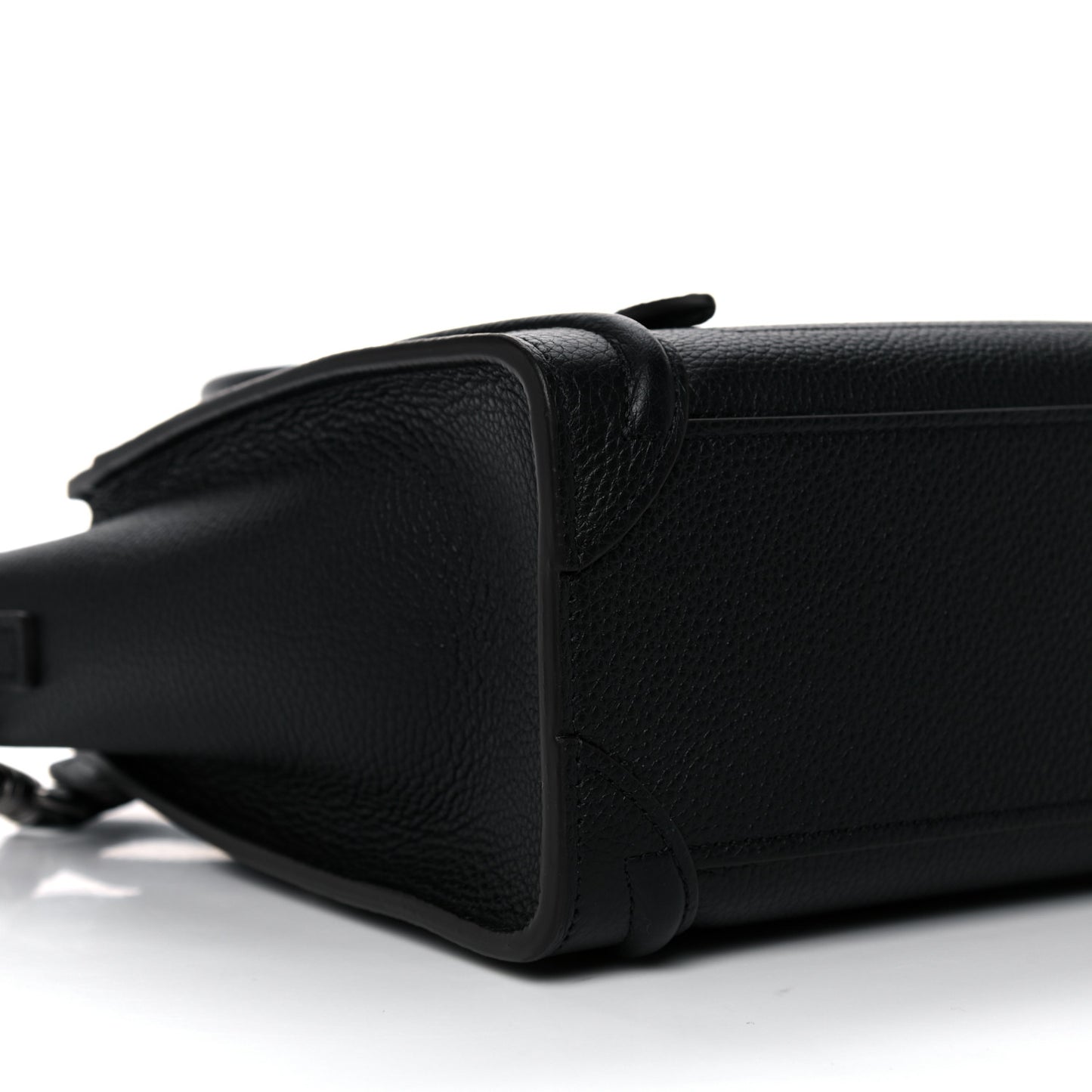 Drummed Calfskin Nano Luggage Black
