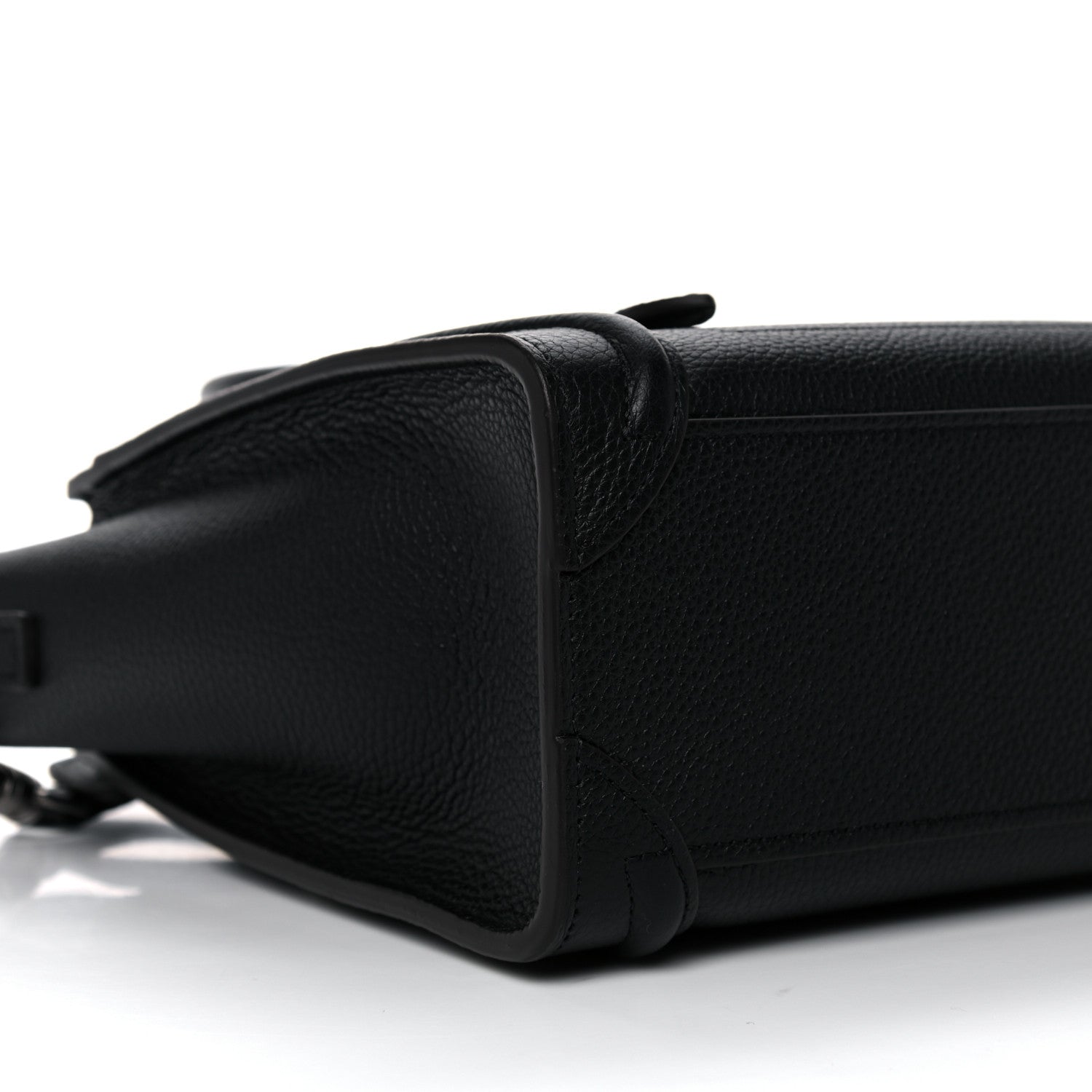 Celine Drummed Calfskin Nano Luggage Black 8 of 10