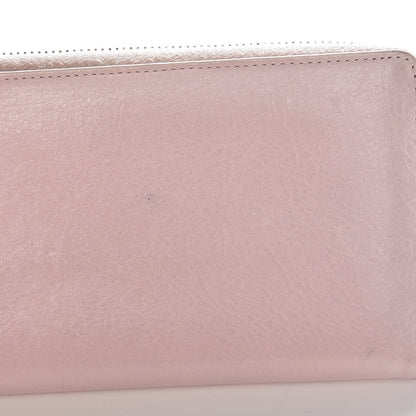 Balenciaga Agneau Classic Hardware Continental Zip Around Wallet Rose Poudre 13 of 15