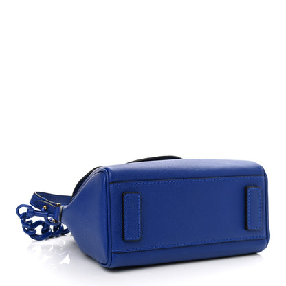 Versace Grained Calfskin Small La Medusa Top Handle Bag Lapis 4 of 9