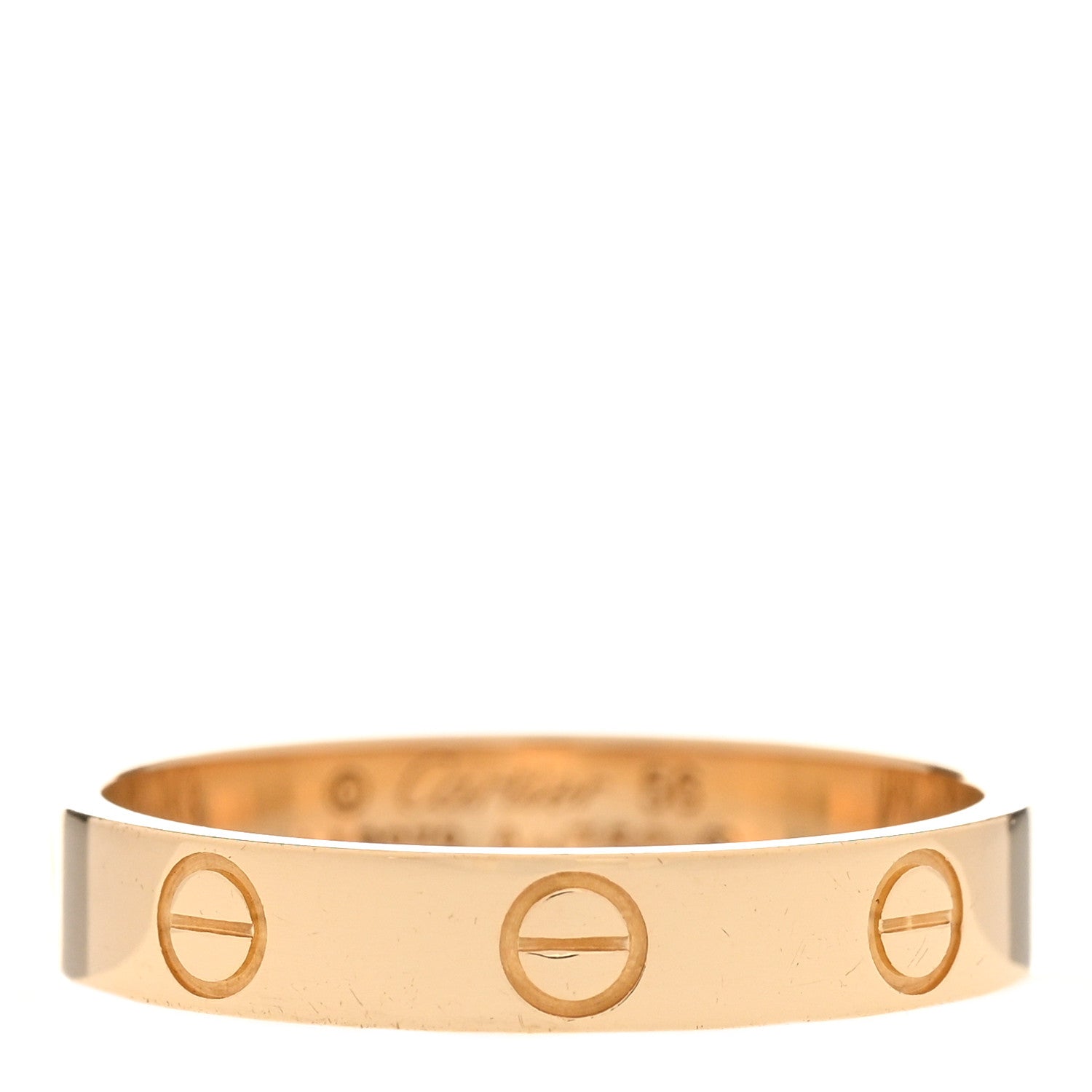 Cartier 18K Yellow Gold 3.5mm LOVE Wedding Band Ring 56 7.5 1 of 6