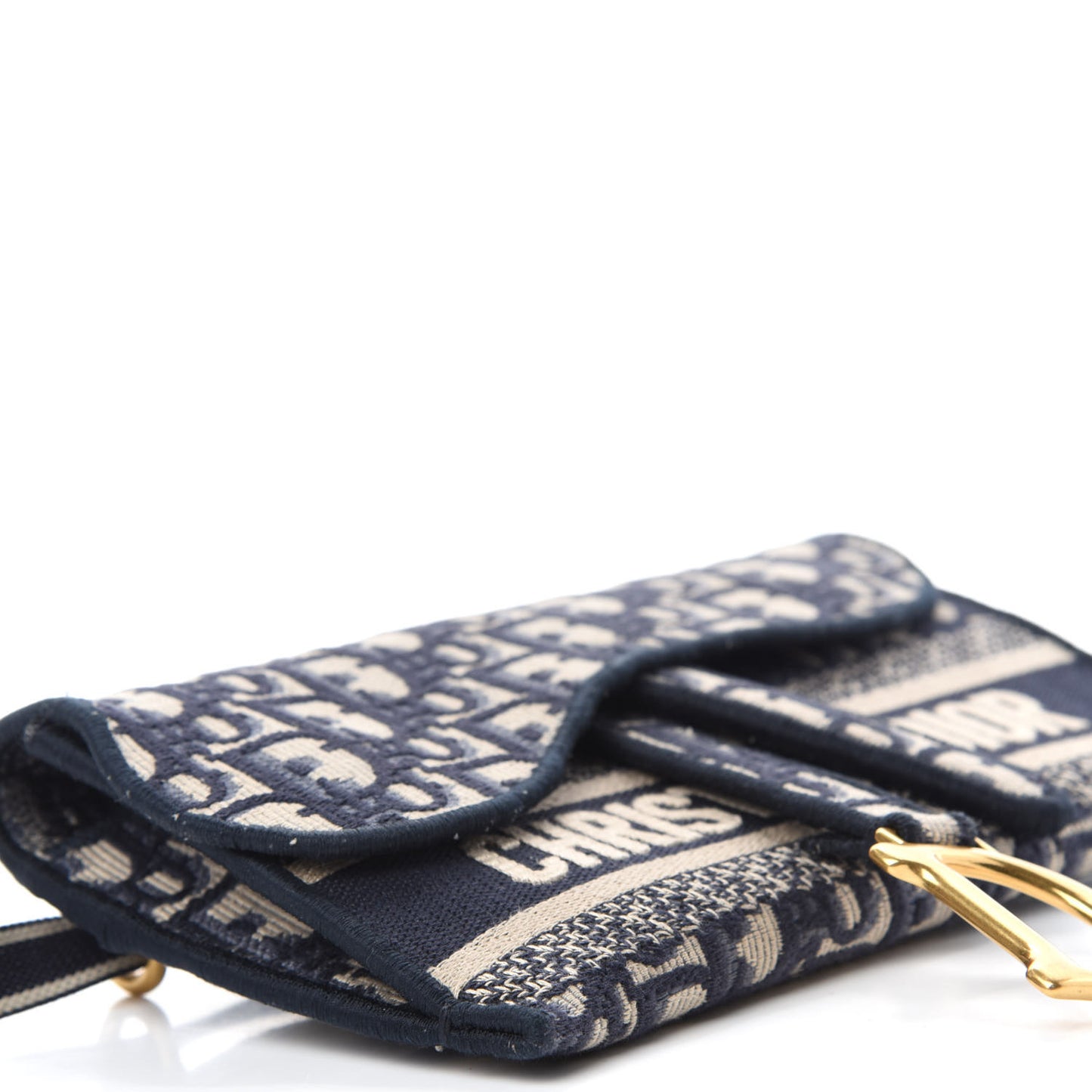 Oblique Slim Saddle Pouch Blue