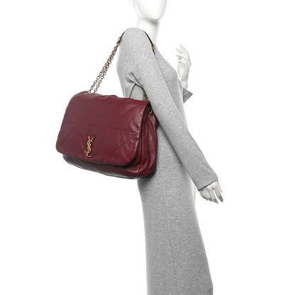 Saint Laurent Lambskin Matelasse Monogram Large Jamie 4.3 New Dark Bordeaux 2 of 10