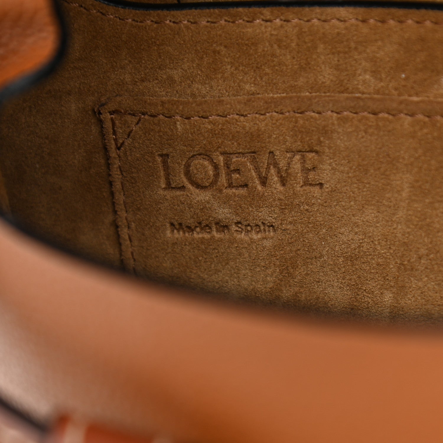 Loewe Grained Calfskin Small Gate Crossbody Bag Caramel Pecan 6 of 12