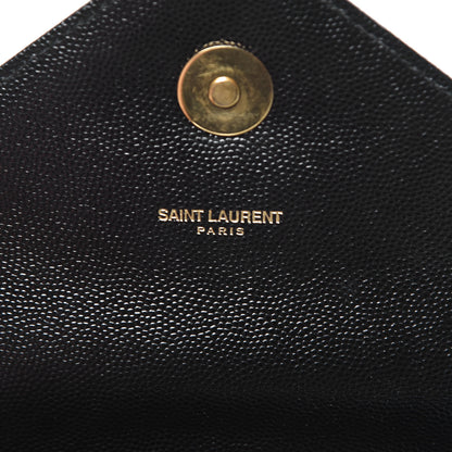 Saint Laurent Grain De Poudre Matelasse Chevron Large Monogram Satchel Black 7 of 10