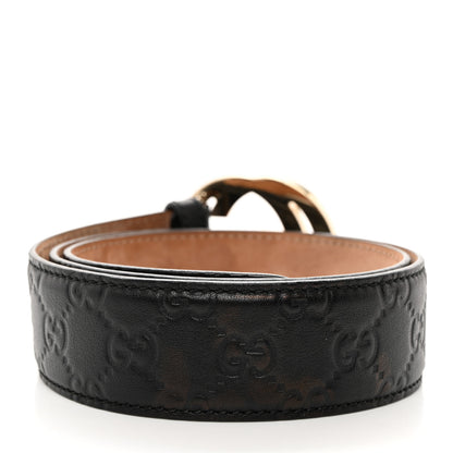 Gucci Guccissima Signature Interlocking G 40mm Belt 85 34 Black 2 of 5