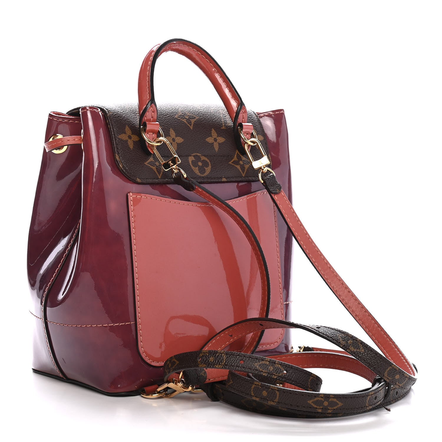 Louis Vuitton Patent Monogram Hot Springs Backpack Vieux Rose 3 of 8