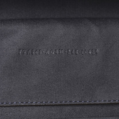 Fendi Recycled Fabric Jacquard Vitello King FF 1974 Baguette Soft Trunk  Blue 7 of 10
