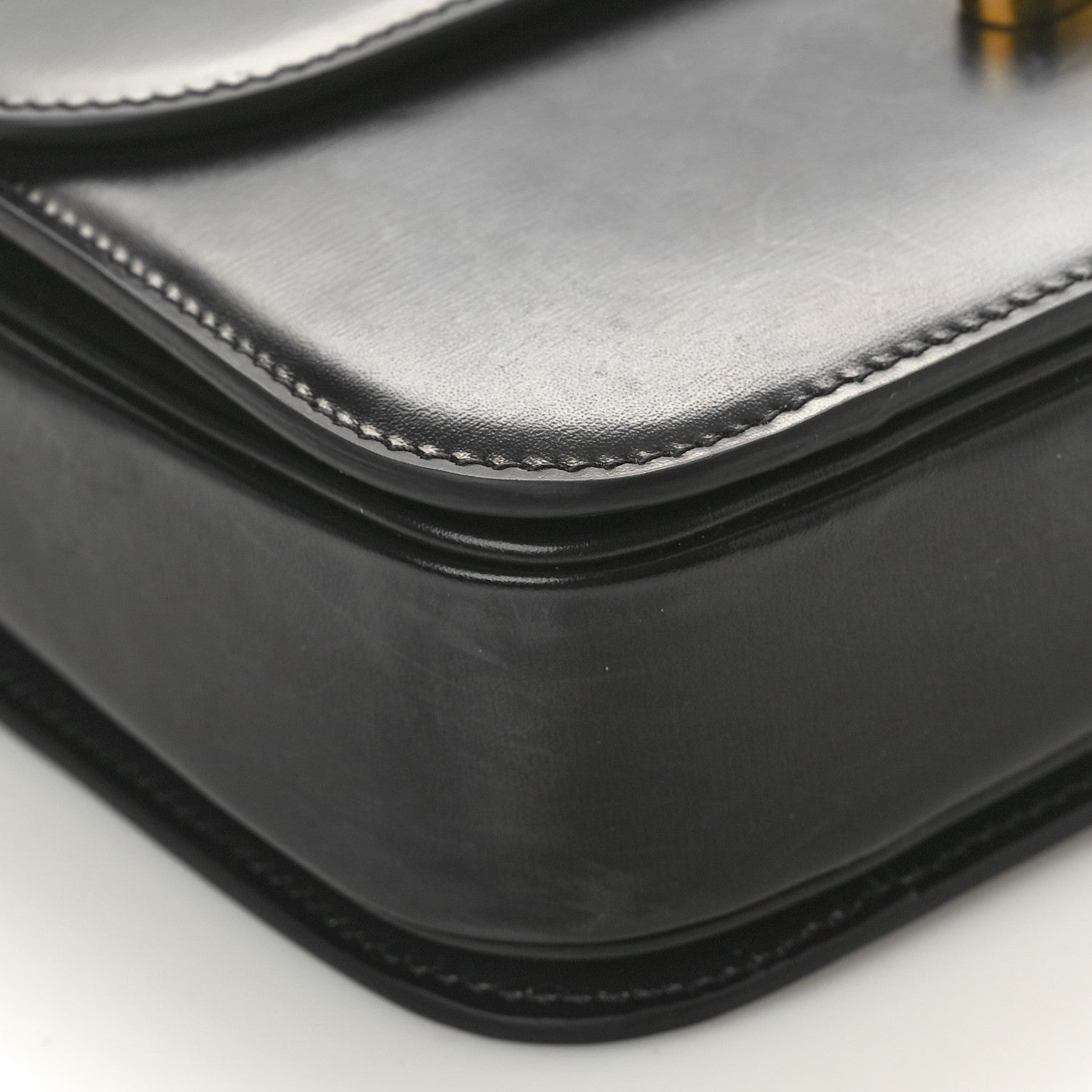 Celine Shiny Calfskin Medium Triomphe Black 8 of 9
