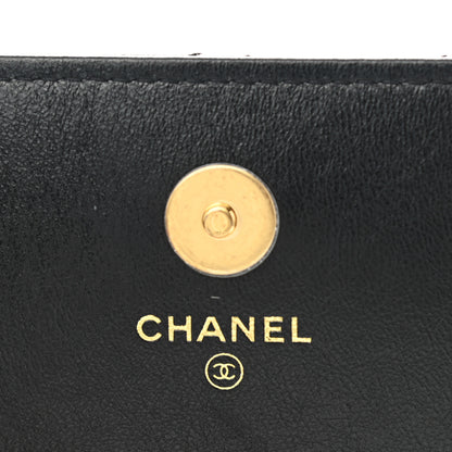 Chanel Lambskin Quilted Dynasty Flap Phone Holder With Chain Black 6 of 12