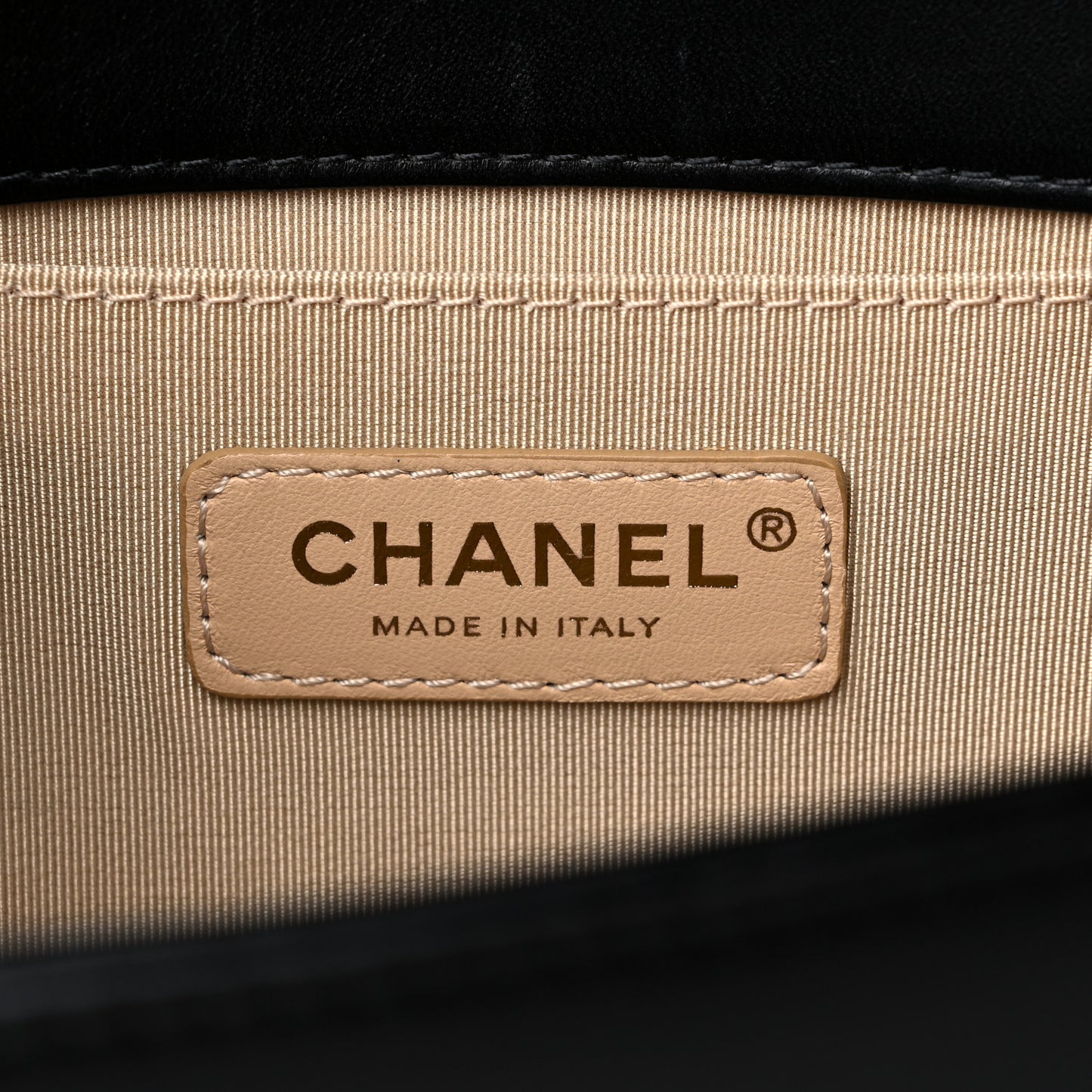 Lambskin Chain Quilted Medium Boy Flap Black