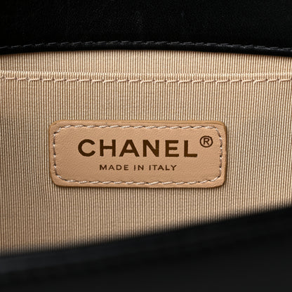 Chanel Lambskin Chain Quilted Medium Boy Flap Black 5 of 14