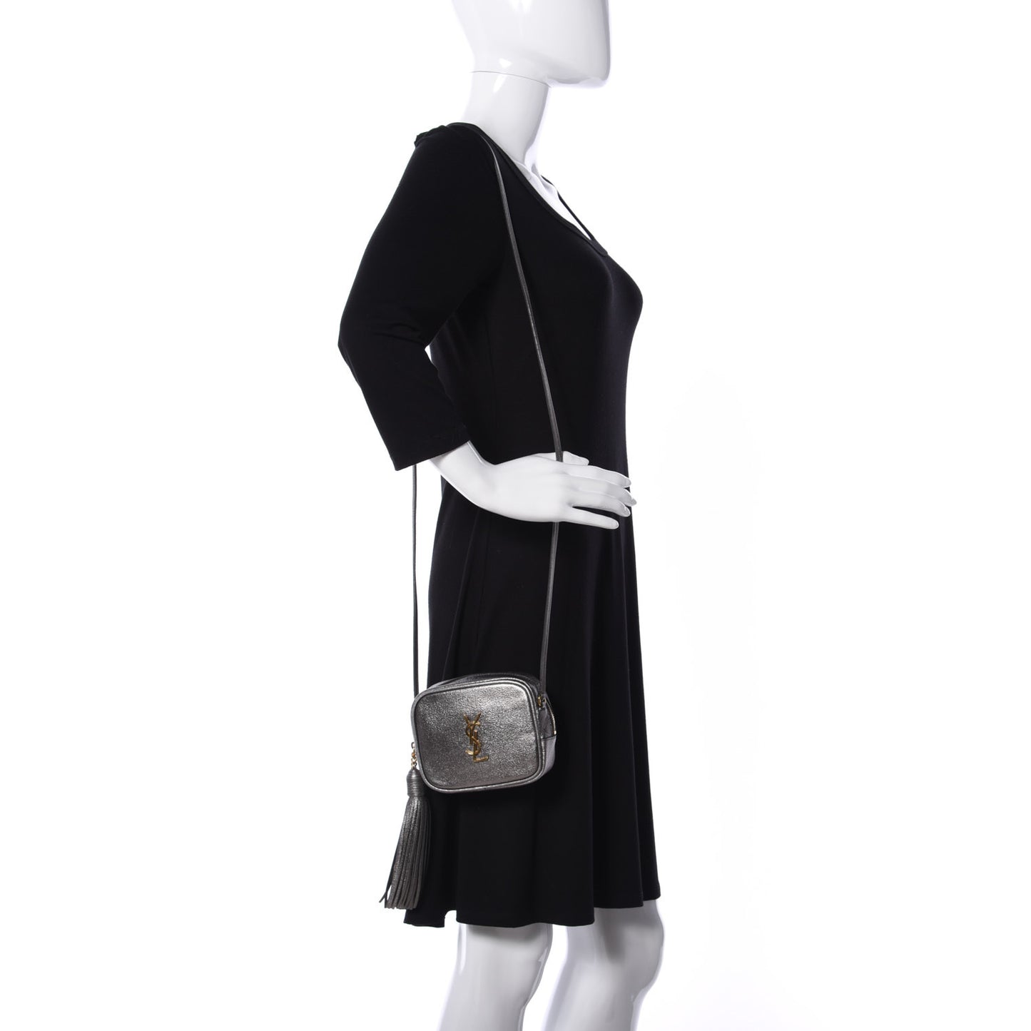 Metallic Calfskin Monogram Blogger Bag Lapis