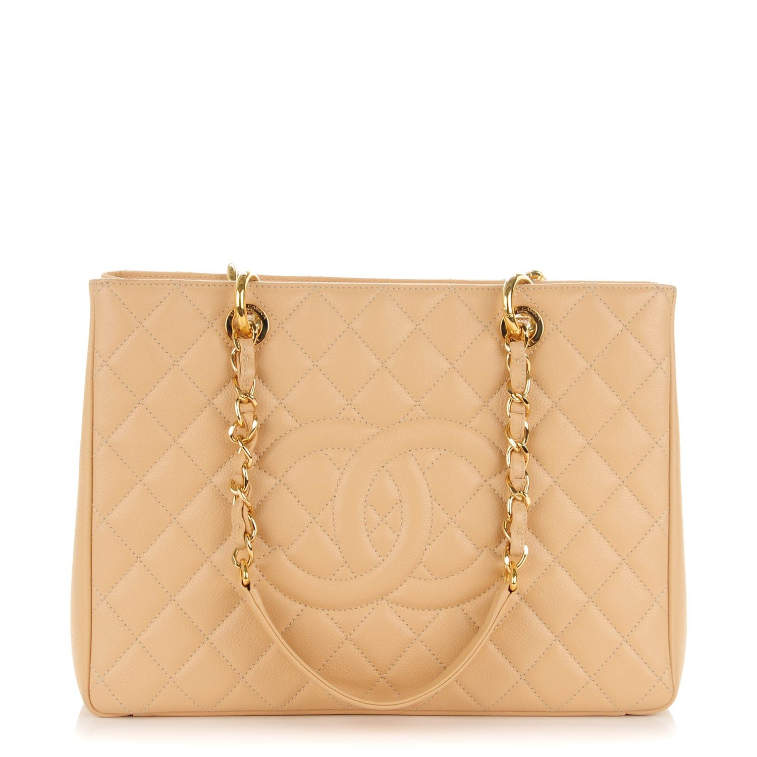 Chanel Caviar Quilted Grand Shopping Tote GST Beige Clair 1 of 8