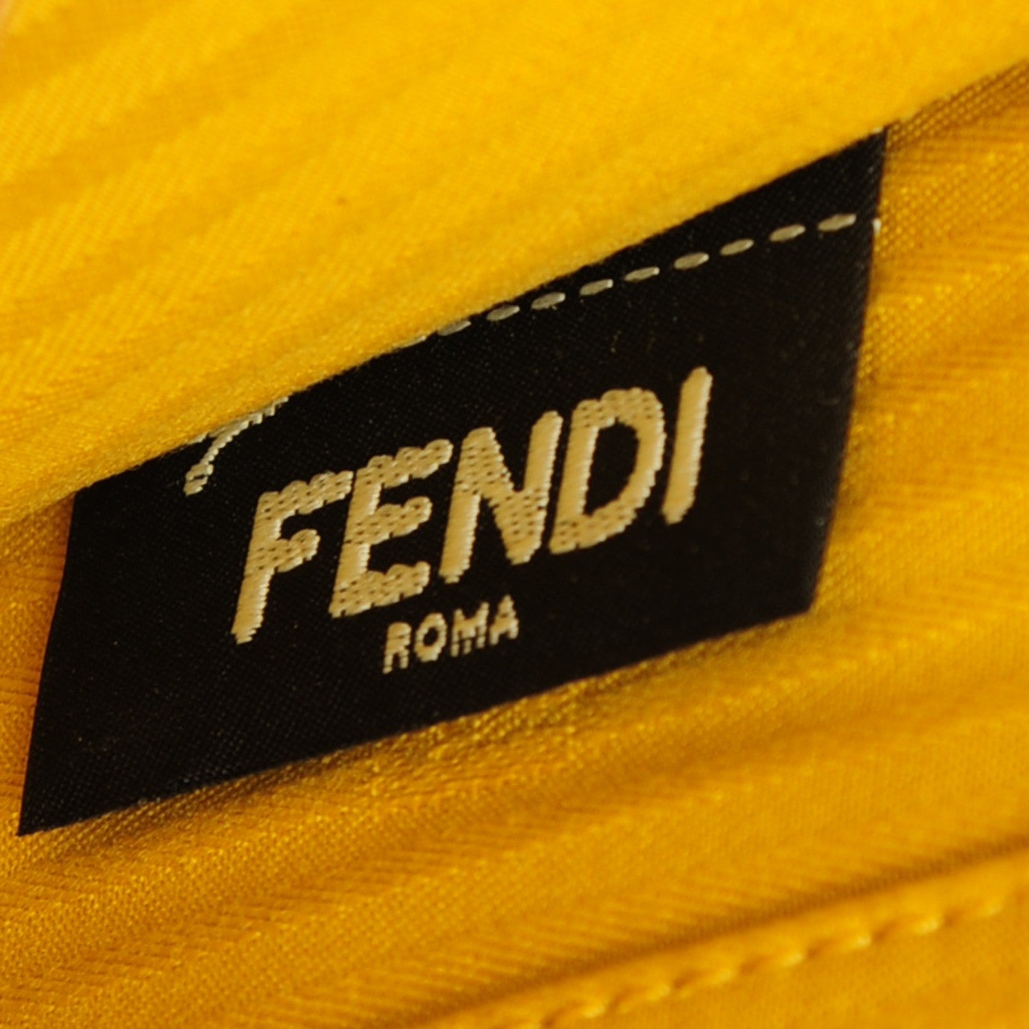 Fendi Vitello Elite Flamingo Mini Demi Jour Shoulder Bag Mustard 7 of 7