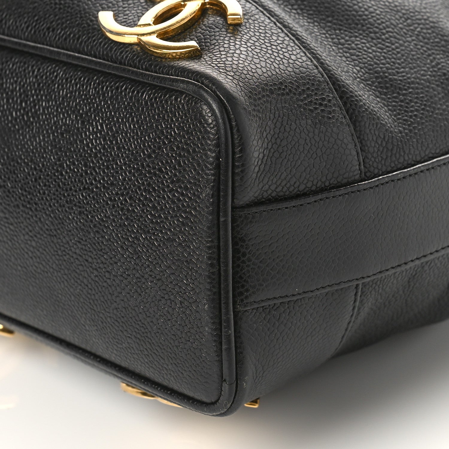 Chanel Caviar CC Drawstring Shoulder Bag Black 9 of 9