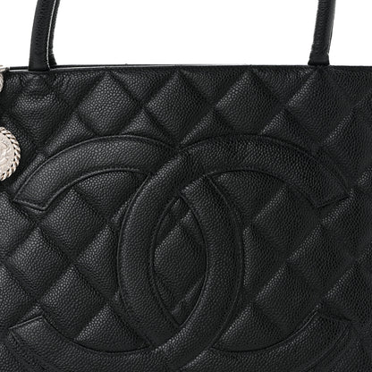 Chanel Caviar Quilted Medallion Tote Black 8 of 10