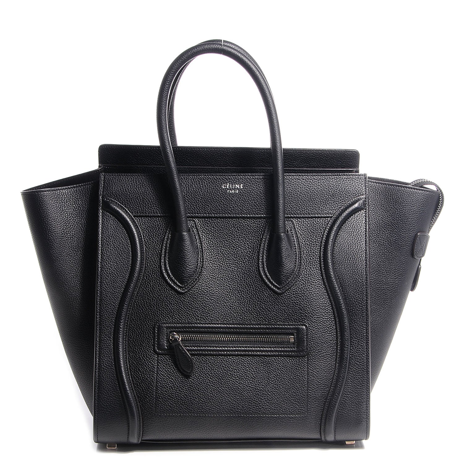 Celine Drummed Calfskin Mini Luggage Black 1 of 8