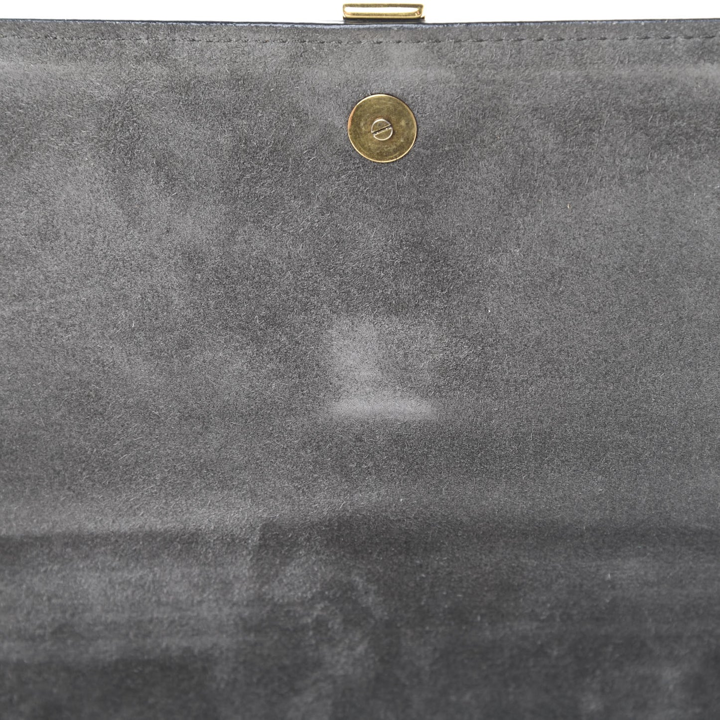 Textured Patent Classic Y Ligne Clutch Olive