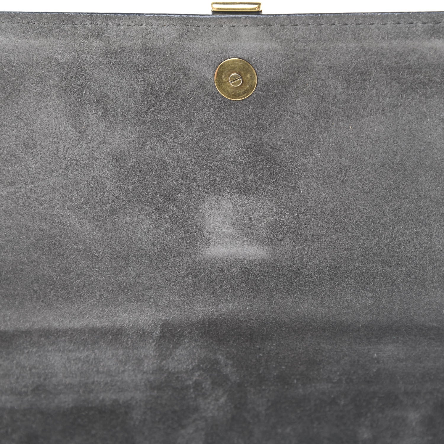 Saint Laurent Textured Patent Classic Y Ligne Clutch Olive 9 of 9