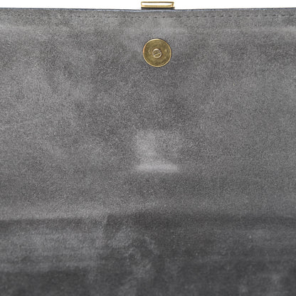 Saint Laurent Textured Patent Classic Y Ligne Clutch Olive 9 of 9