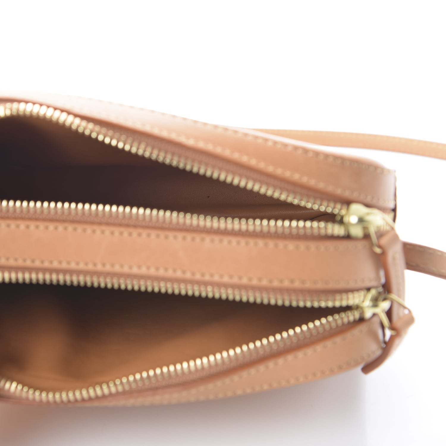 Mansur Gavriel Vegetable Tanned Calfskin Double Zip Crossbody Cammello 5 of 10