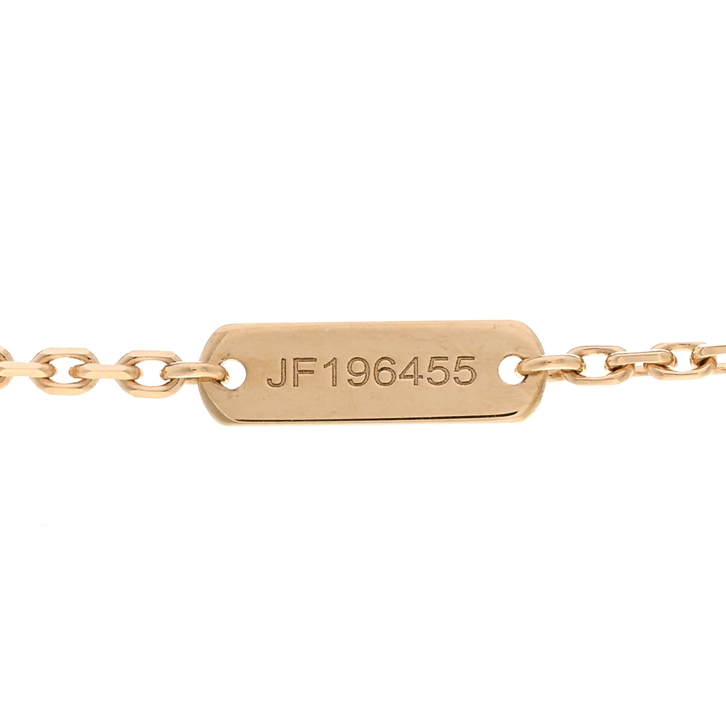 18K Yellow Gold Guilloche Vintage Alhambra Pendant Necklace