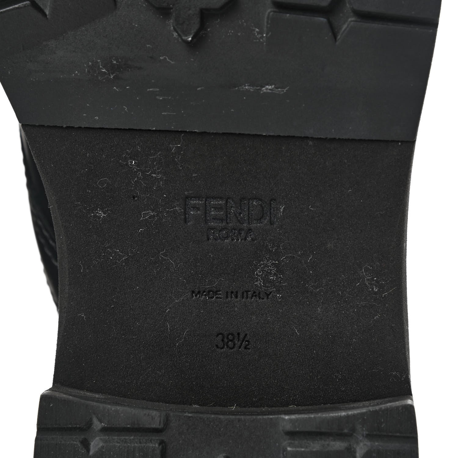 Fendi Calfskin Stretch Fabric Rockoko Biker Boots 38.5 Tobacco Black Marino 7 of 10