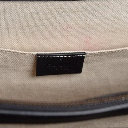 Gucci Calfskin Bamboo Web Large Dionysus Top Handle Bag Black Bright Evergreen Hibiscus Red 7 of 11