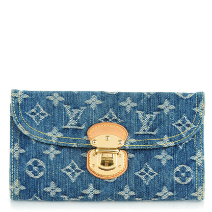 Louis Vuitton Denim Amelia Wallet Blue 1 of 7