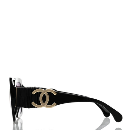 Chanel Acetate Calfskin Square Sunglasses 5474-Q Black 3 of 7