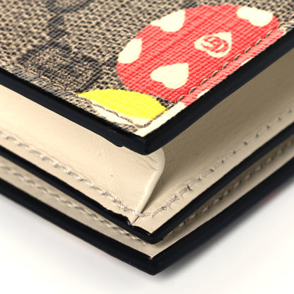 Gucci GG Supreme Monogram Les Pommes Card Case Wallet Beige Multicolor Mystic White 9 of 11