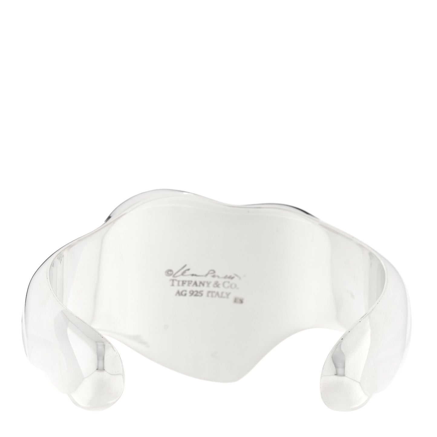Sterling Silver Elsa Peretti Full Heart Cuff Bracelet