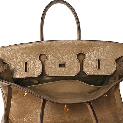 Hermes Taurillon Clemence Birkin 35 Tabac Camel 17 of 40