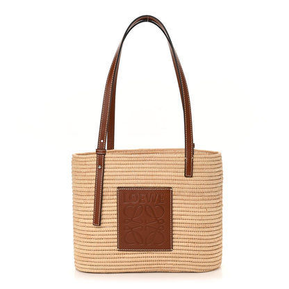 Loewe Raffia Small Square Basket Tote Bag Natural Tan 1 of 9