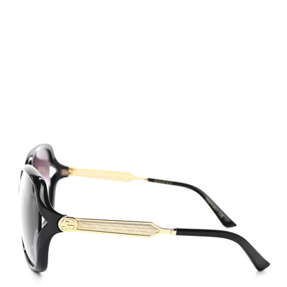 Gucci Acetate Oversized Butterfly Sunglasses GG 0076S Black 3 of 9