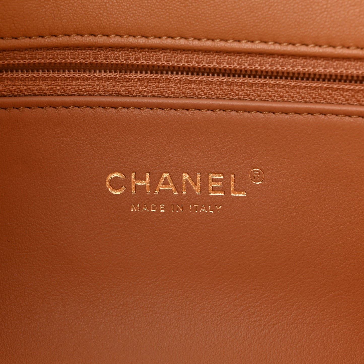 Lambskin Quilted Chaine Lettre Flap Brown