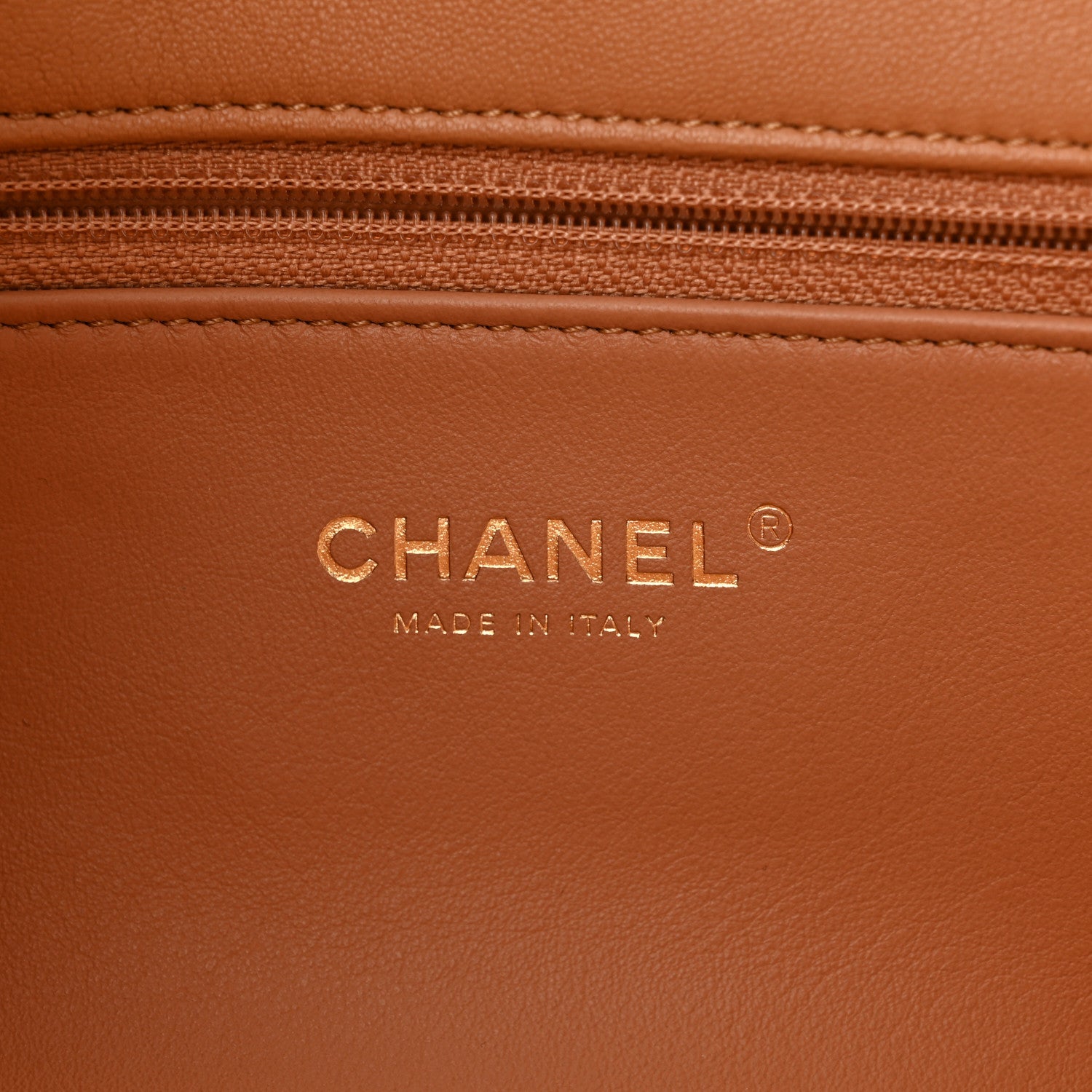Chanel Lambskin Quilted Chaine Lettre Flap Brown 6 of 11