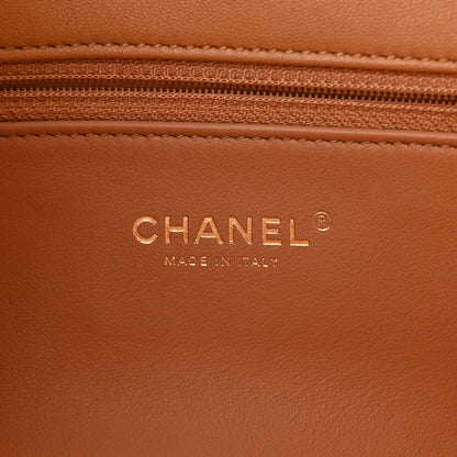Chanel Lambskin Quilted Chaine Lettre Flap Brown 6 of 11