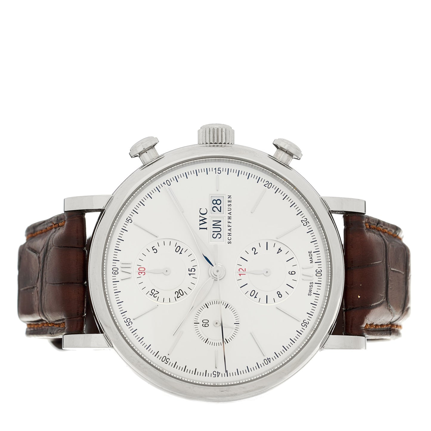 Stainless Steel Alligator 42mm Portofino Chronograph Automatic Watch IW391027