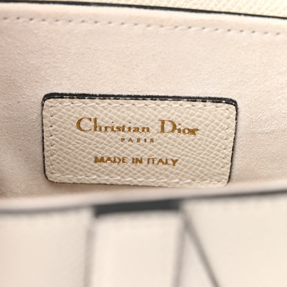 Christian Dior Grained Calfskin Mini Saddle Bag With Strap White 6 of 9