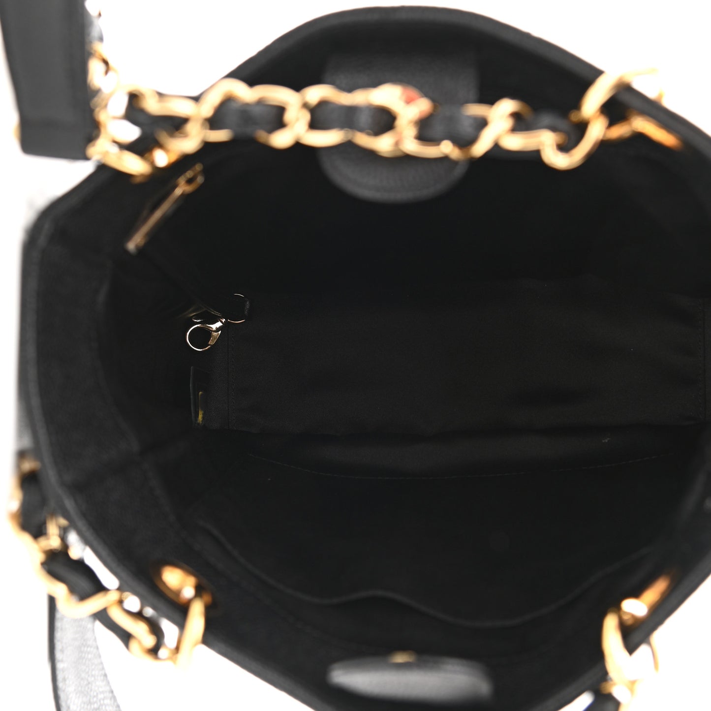 Caviar Quilted Petit Shopping Tote PST Black